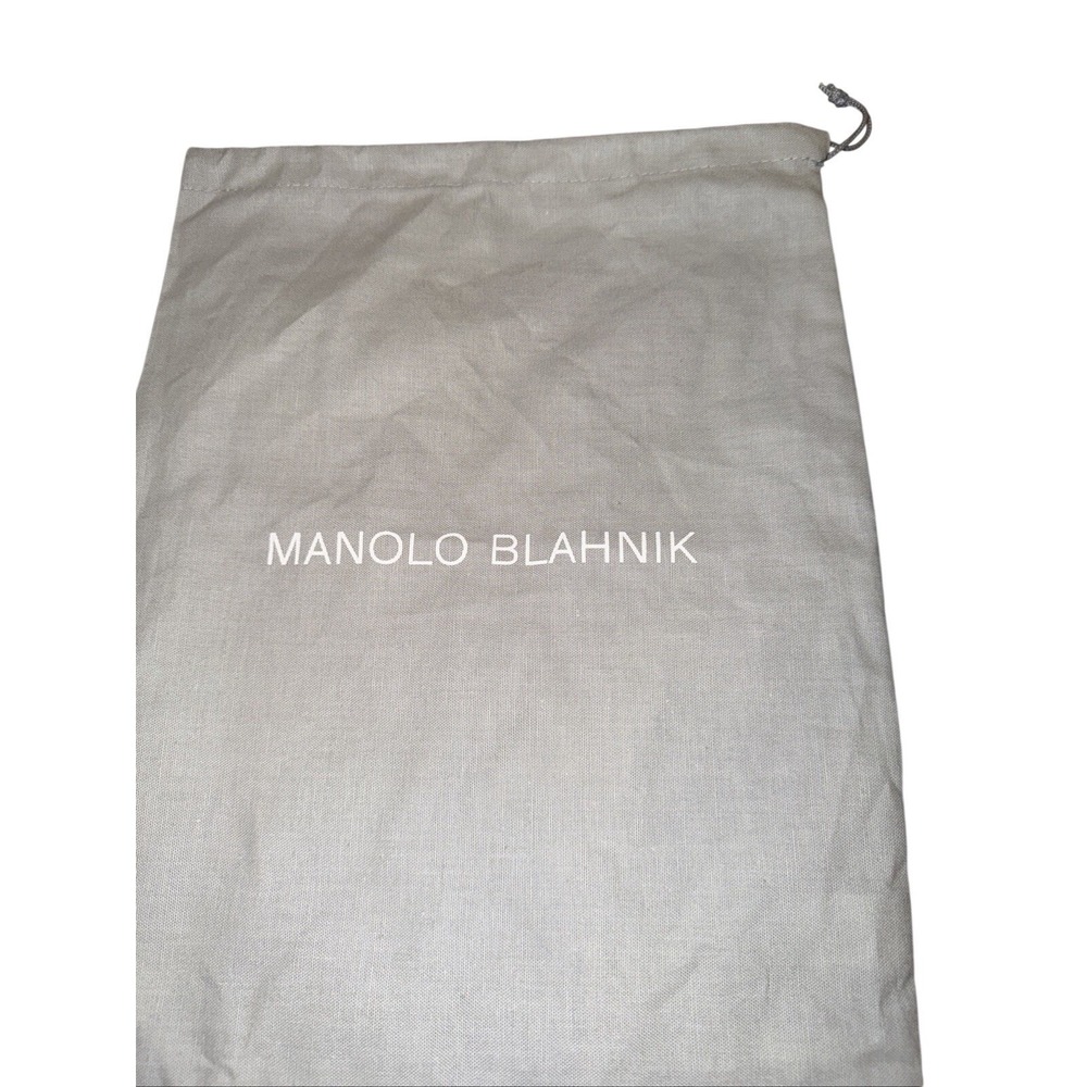 Authentic Manolo Blahnik Drawstring Dust Bag - Grey - Accessory 13"‎ By 10 1/2"